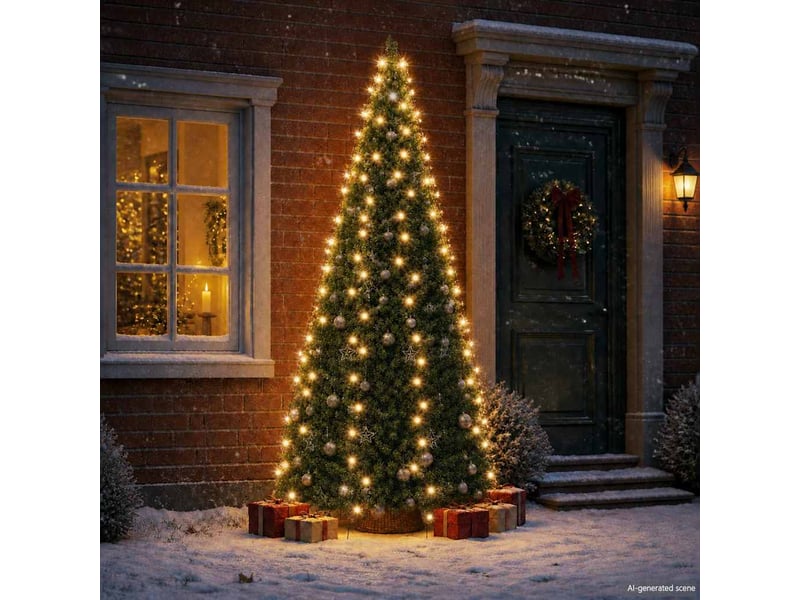  Guirlande lumineuse filet d'arbre de noël 250 led 250 cm  - Conforama C