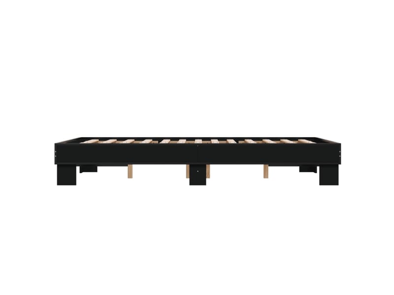  Lit double- lit adulte -  cadre de lit sans matelas noir 140x200 cm  - Conforama D