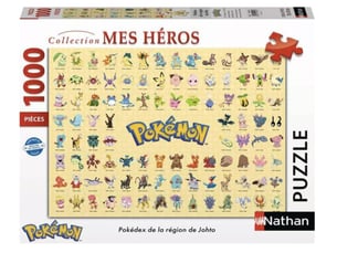 Puzzles adultes 1000 pieces - pokemon - pokedex de la region de johto