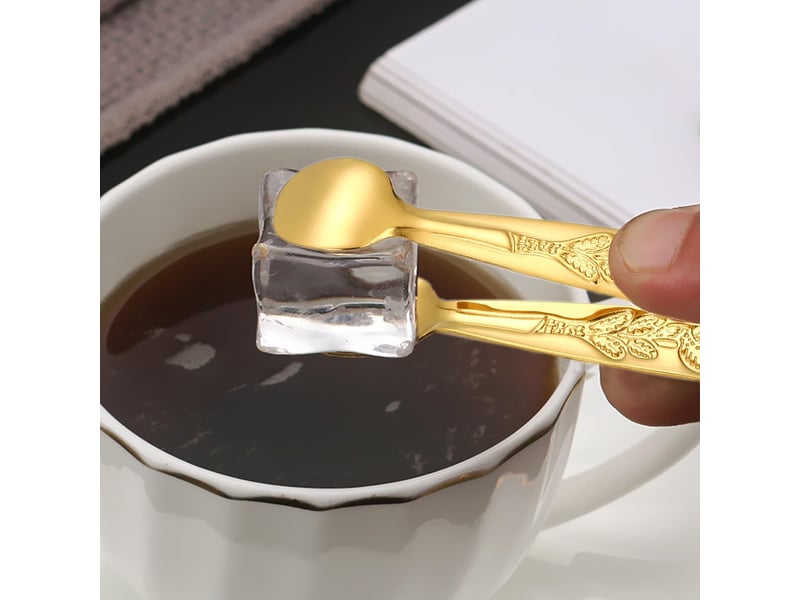  Lot de 2 pinces à glaçons avec gravure rose, pinces en acier inoxydable, outils de cuisine, outils de serrage, pinces alimentaires durables, 11cm NO Commercial reference - Conforama D