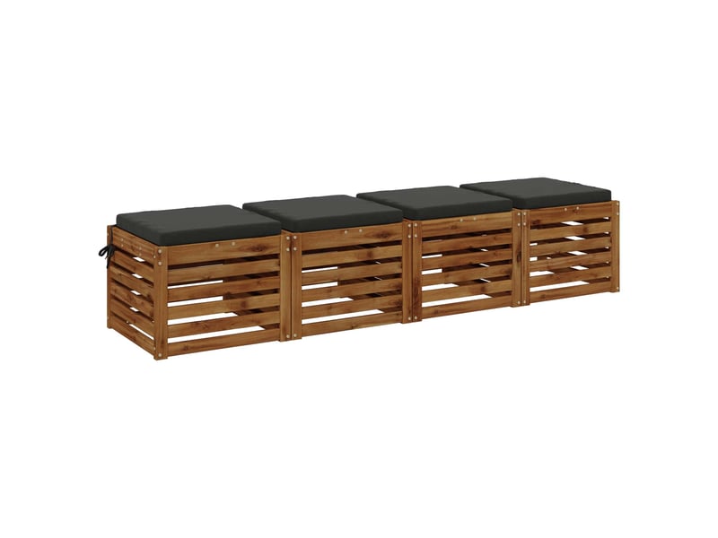 Lot de 4 coussins de siège, coussins d'assise soest 100 % polyester cf60203 - Conforama C