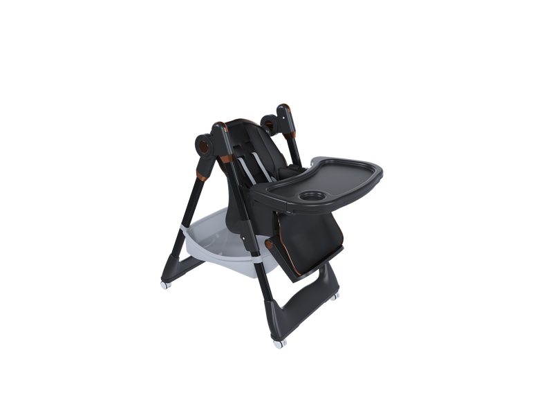  Chaise haute bébé - plastique - noir 53x76x95cm - Conforama R