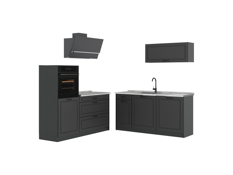  Vicco cuisine, anthracite campagneanthracite, 160cm sans plan de travail  - Conforama A