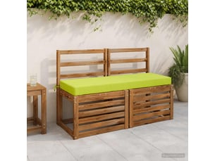 Lot de 2 coussins de banc, coussins d'assise soest 100 % polyester vert vif. Cf57608