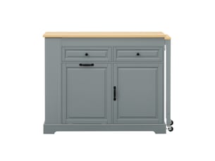 Îlot de cuisine mobile,112-180x45x92 cm,avec rangement,mdf,gris