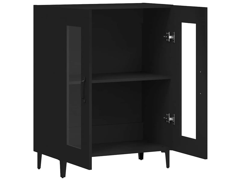  Buffet - bahut - meuble de rangement noir 69,5x34x90 cm bois d'ingénierie  - Conforama E