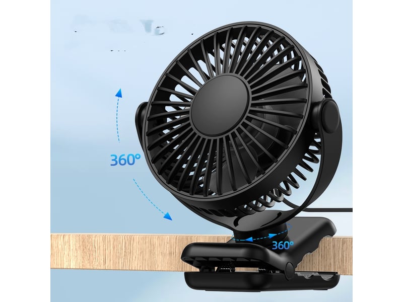  Mini ventilateur à pince rotation°720 ventilateur de table avec clip  - Conforama E