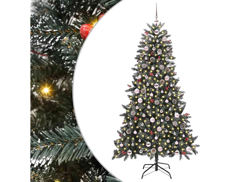  Sapin de noël - arbre de noël artificiel vert 180 cm pvc, plastique et acier  - Conforama A