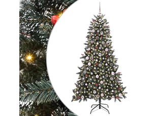 Sapin de noël - arbre de noël artificiel vert 180 cm pvc, plastique et acier