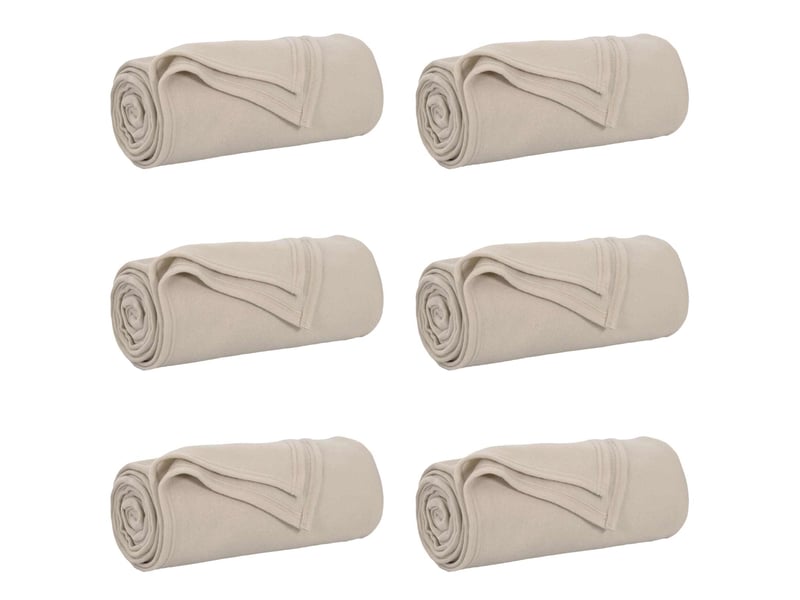 Couverture jetée de canapé 6 pcs beige 270x240 cm 5.08 kg polaire - Conforama A