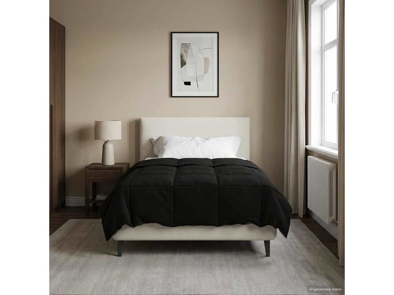 Duvet - couette complet toute l'année 140 x 200 cm 4 saisons noir - Conforama B