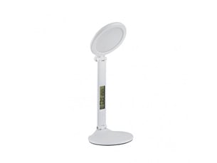Fabrilamp hope lampe de bureau led blanche 7 w 525 lm, écran date heure température, tactile et pliable