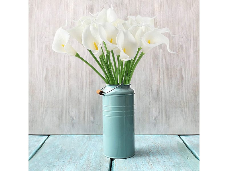  Fleur artificielle calla lily - hauteur 34 cm - tige en fil acier flexible - décoration intérieure bureau mariage événement - lot de 10  - Conforama E