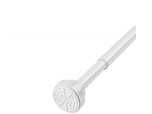 Tringle à rideau de douche télescopique rétractable en acier inoxydable, 55-85 cm du mur, blanche