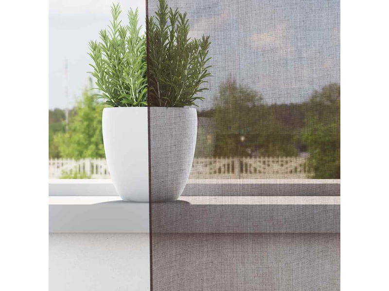 Lot de 2 rideaux en voile, voilages avec œillets marron 140x260 cm cf44378 - Conforama C