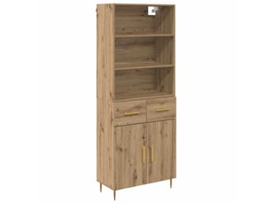 Buffet - haut armoire chêne artisanal 69,5 x 34 x 180 cm