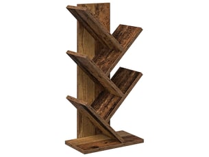Étagère à livres, étagère de rangement en forme d'arbre 4 niveaux 30 x 18 x 60 cm shl8254