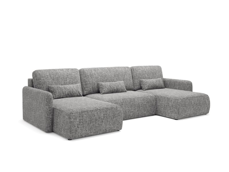 Canapé d'angle convertible livello u gris - Conforama D