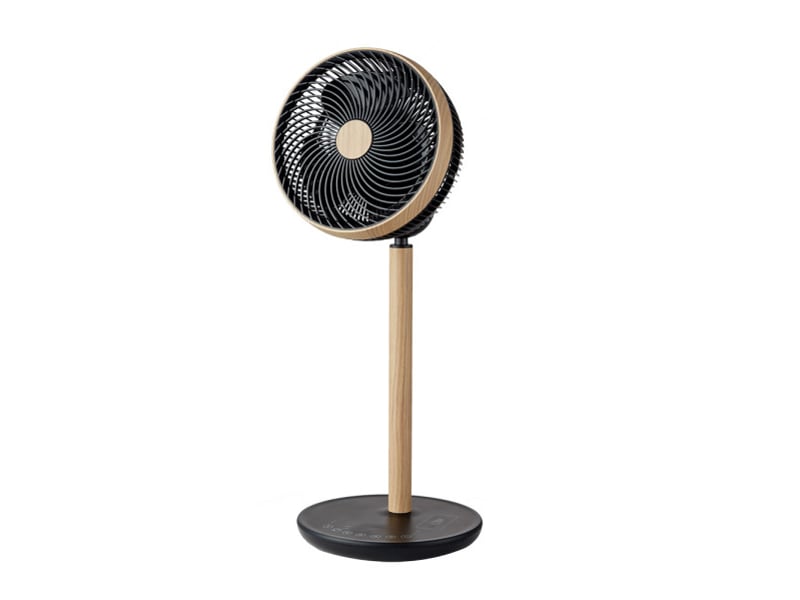 Ventilateur sur pied fabrilamp colibri 25 w 12 vitesses noir et hêtre 236241088 - Conforama A