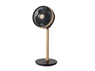 Ventilateur sur pied fabrilamp colibri 25 w 12 vitesses noir et hêtre