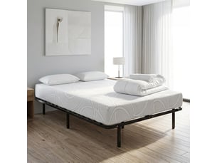 Prêt-à-dormir eupraxie avec cadre à lattes, couette, oreillers et protège-matelas140x190