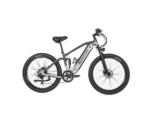 Vtt électrique tout suspendu nathaniel syr03, 27,5 longue autonomie, argenté