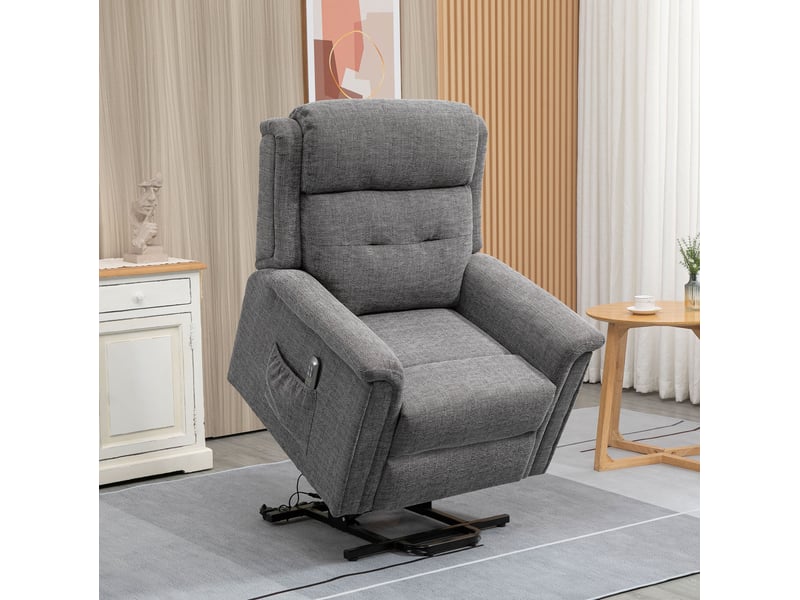  Fauteuil releveur électrique 92x87x108 cm inclinable 180° 170 kg gris  - Conforama B