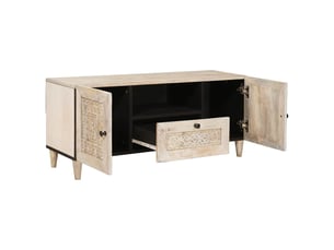 Meuble tv coloris blanc 105 cm <strong></strong>  <strong></strong>