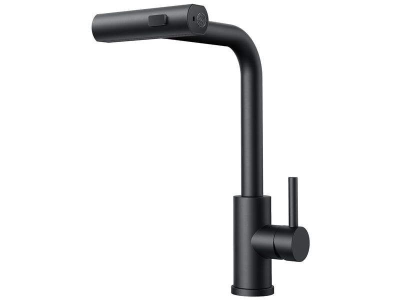  Robinet de cuisine cascade noir – rotatif à 360°, mitigeur avec douchette  - Conforama A