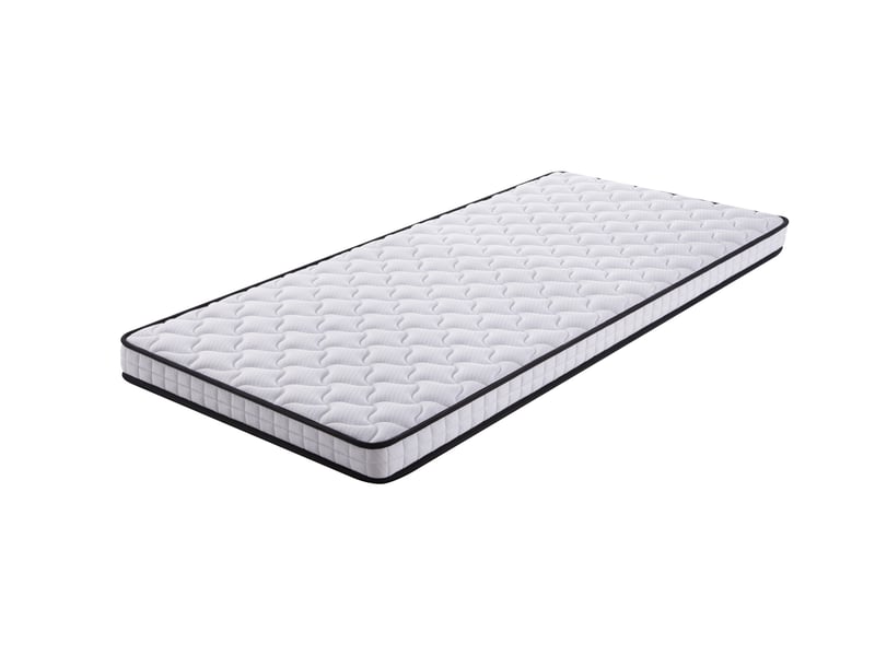  Matelas à ressorts 90 x 200 cm – blanc – épaisseur 10 cm, soutien h3, modules ergonomiques, roulé  - Conforama A