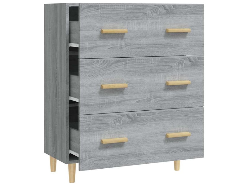  Buffet - bahut - meuble de rangement sonoma gris 70x34x90 cm bois d'ingénierie  - Conforama E