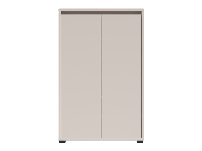  Armoire à chaussures 2 portes avec étagères coloris cachemire - longueur 70 x profondeur 34 x hauteur 108,3 cm  - Conforama D