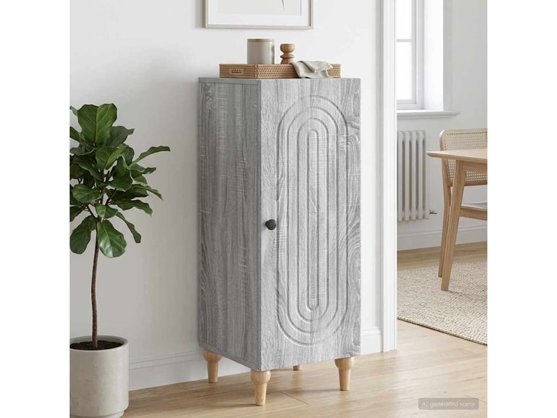  Buffet - bahut - meuble de rangement sonoma gris 33 x 34,5 x 90 cm bois d'ingénierie  - Conforama B