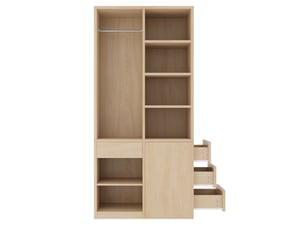 Armoire battante 4 tiroir(s) <strong>MAISENTIEL</strong> <strong></strong> coloris bois clair largeur 70 cm
