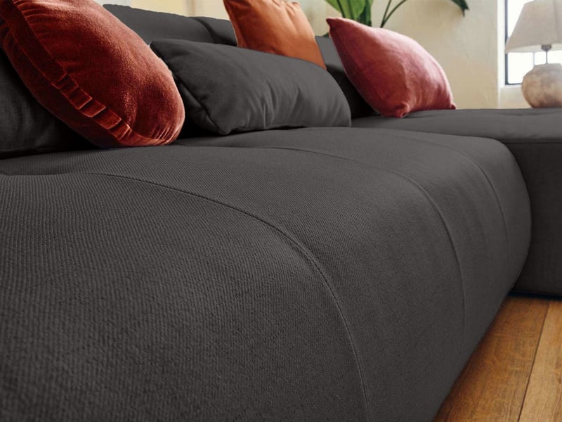 Onyx - canapé panoramique d'angle gauche 7 places - en tissu - lisa design - gris foncé ONYX - Conforama D