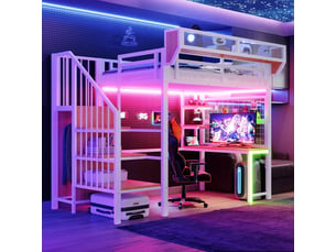Lit mezzanine 90x200 cm    coloris bicolore