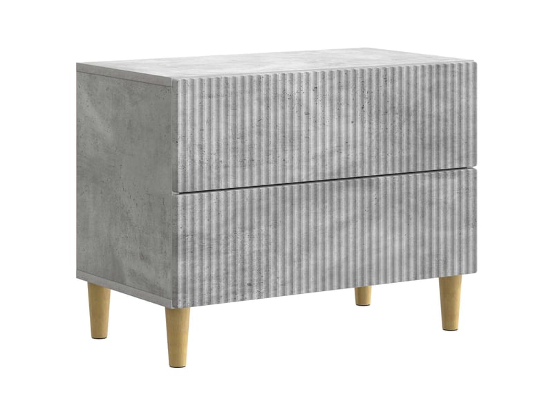Table de chevet - cabinet de chevet - table de nuit avec tiroir gris béton 62 x 34,5 x 48 cm - Conforama A