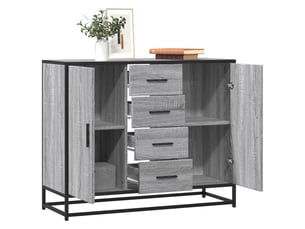 Buffet - bahut - meuble de rangement sonoma gris 92x35x76 cm bois d'ingénierie
