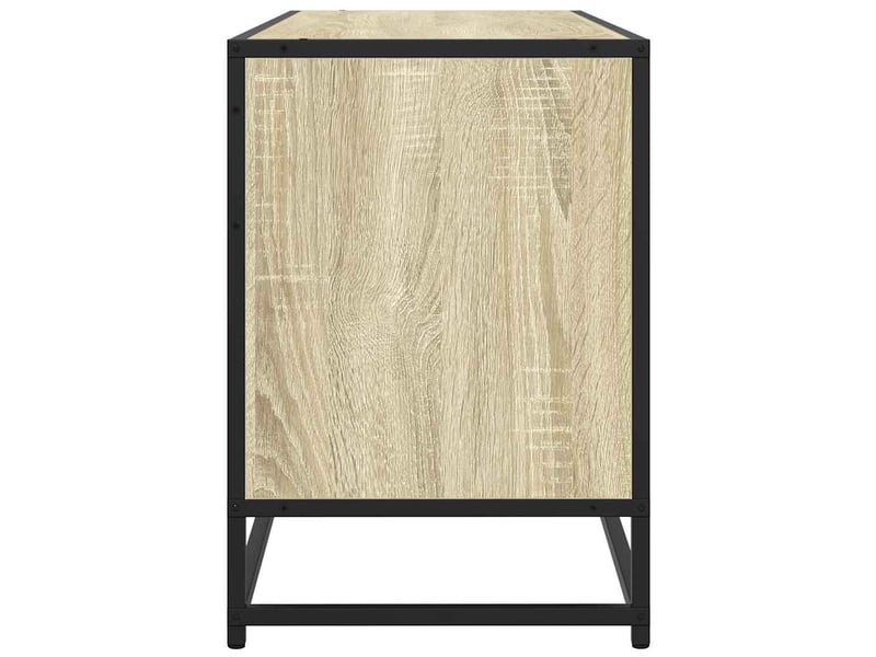 Meuble tv - banc tv - meuble de rangement chêne sonoma 100x35x50 cm bois d'ingénierie et métal  - Conforama E
