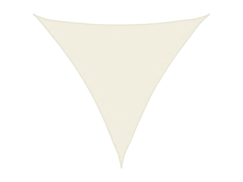  Voile de parasol - voile d'ombrage tissu oxford triangulaire 5x5x5 m crème  - Conforama A
