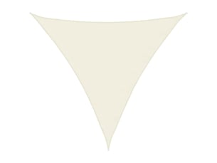 Voile de parasol - voile d'ombrage tissu oxford triangulaire 5x5x5 m crème