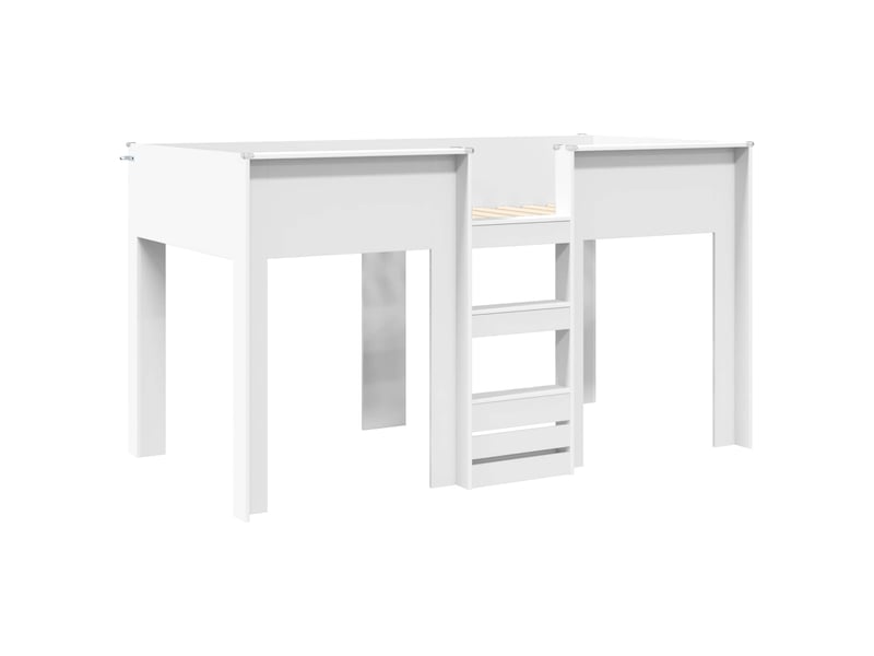  Lit superposé pour enfants - lit jeune blanc 90 x 200 cm bois d'ingénierie  - Conforama D