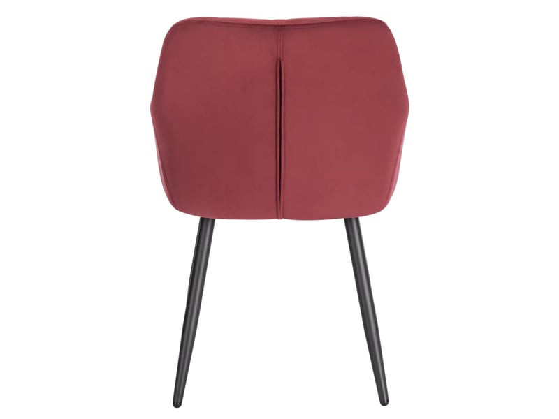  Chaise de salle à manger avec accoudoirs 44,5x46,5x79 cm métal rouge  - Conforama D