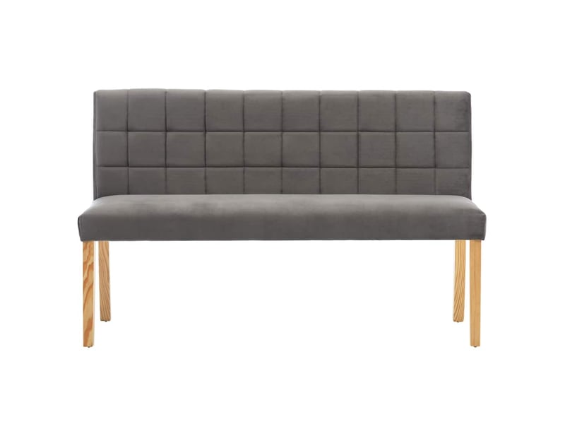  Banc d'entrée, banc d'intérieur 140 cm gris velours  - Conforama C