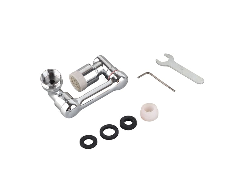  Swivel robinet extender universal évier water aerator avec 2 water outlet modes robotic arm pour kitchen salle de bain face eye wash  - Conforama B