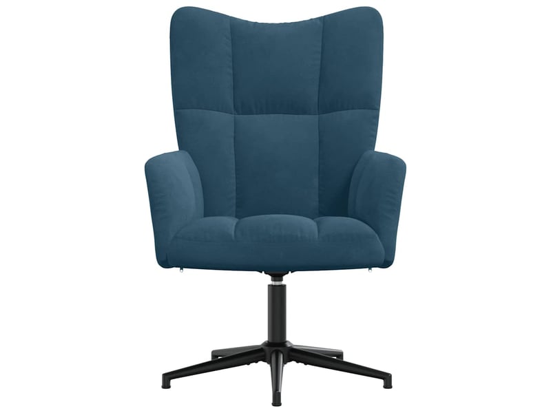  Fauteuil - chaise de relaxation bleu velours  - Conforama C