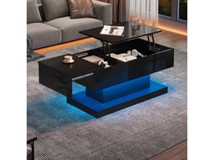Table basse rectangulaire coloris noir <strong></strong> <strong></strong>