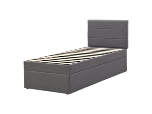 Lit coffre 90x200 cm BEAOK coloris gris