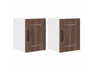 Meuble mural de cuisine | armoire de cuisine 2 pcs chêne brun bois d'ingénierie shl361
