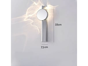 Pplique murale rotative en acier inoxydable – jeu d'ombre et lumière, pour salon, chambre et ambiance-modèle 6 - 40 cm